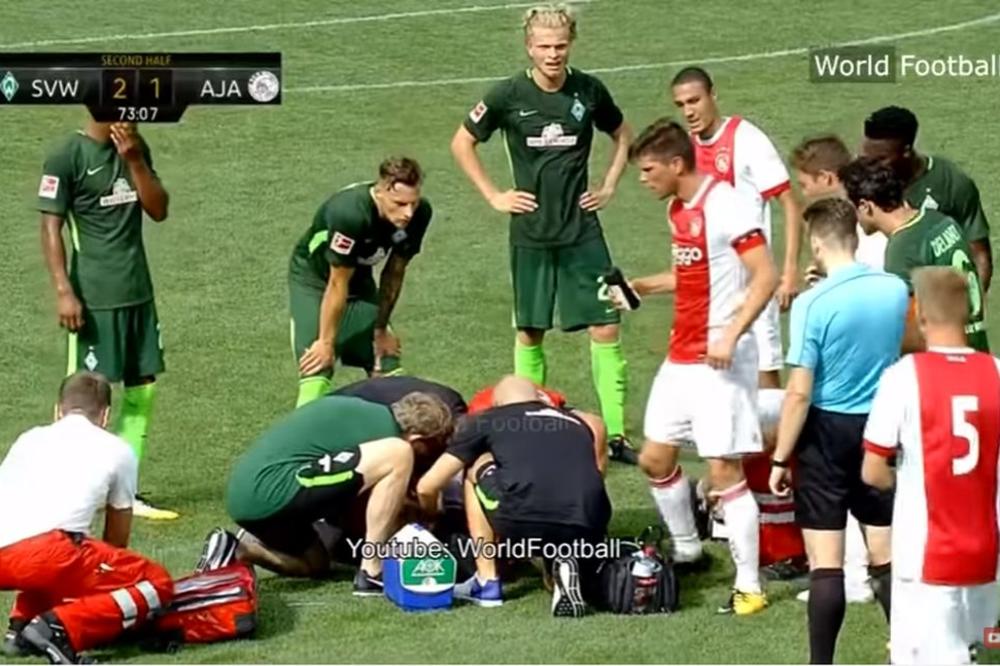 UŽAS I TUGA: Fudbaler Ajaksa (20) doživeo trajno oštećenje mozga! Šanse za oporavak su maltene nikakve! (VIDEO)