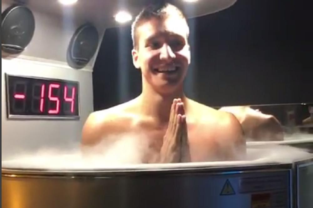 BOGDAN SE SMRZAVA NA MINUS 150: Srpski košarkaš uradio nešto što bi malo ljudi smelo da uradi! (FOTO) (VIDEO)