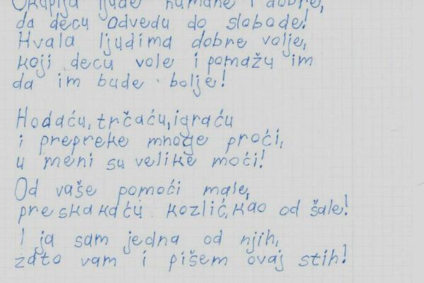 MALA ANĐELA (9) NAPISALA JE PESMU OD KOJE SRCE HOĆE DA PUKNE: Hodaću, trčaću, u meni su velike moći!