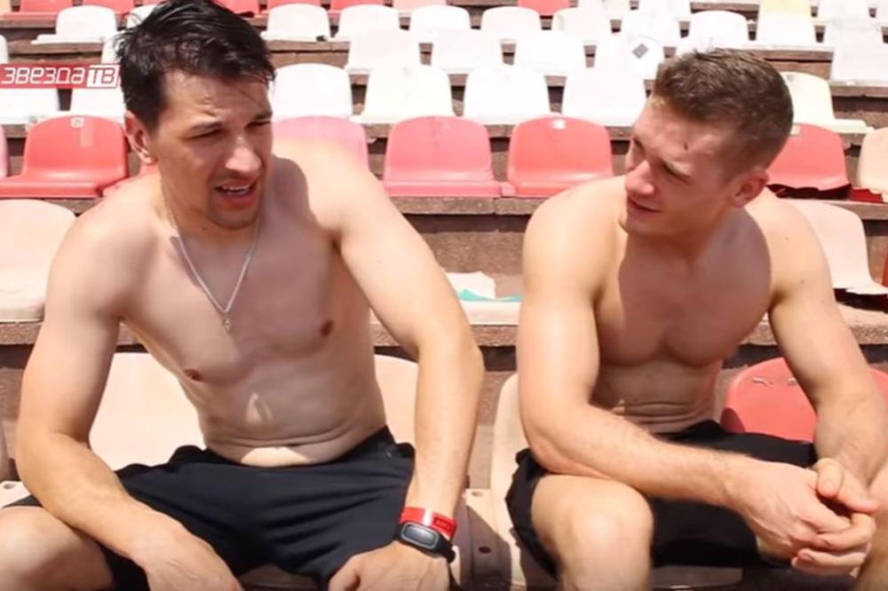 DEVOJKE NE ŽELE DA PROPUSTE  OVAJ SNIMAK: Dva najpoželjnija glumca rmbaju punom parom na Marakani, poskidali i majice! (VIDEO)