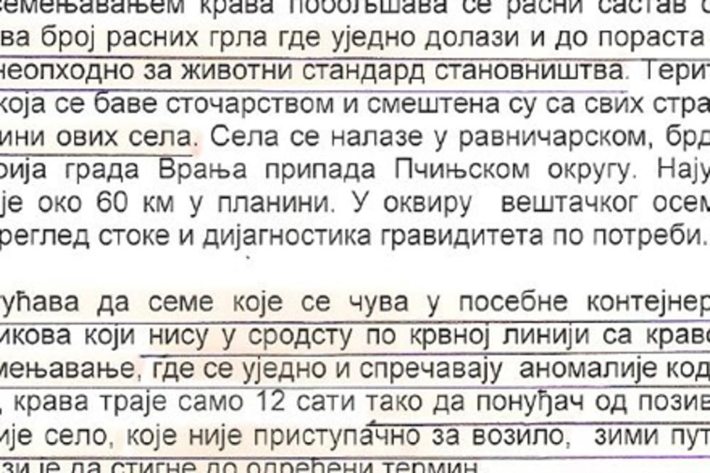BIK I KRAVA NE DA BUDU U SRODSTU: Umrećete od smeha kad pročitate KAKO SE PIŠU JAVNE NABAVKE U VRANJU!