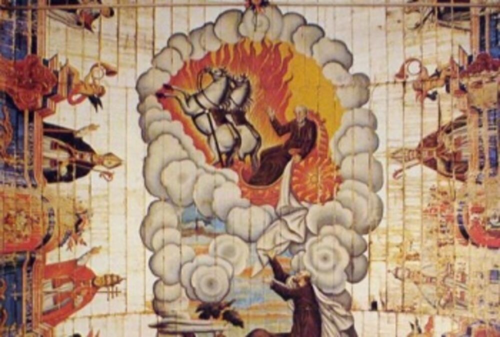 Sveti Ilija Gromovnik u svojim kočijama, sa prikazom gromova