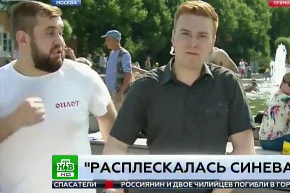 PESNICOM U GLAVU i to pred kamerom! Ruski REPORTER NAPADNUT tokom uključenja uživo! (VIDEO)