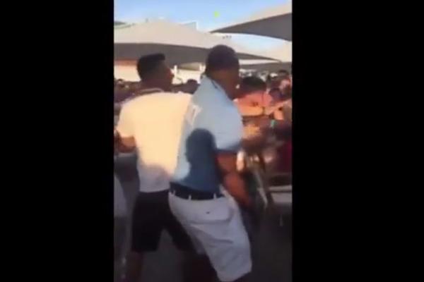 DA LI JE PRETERAO? Polio je vodom radnika obezbeđenja, a onda... (VIDEO)