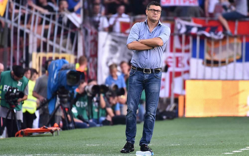 Vladan Milojević na utakmici u Pragu  