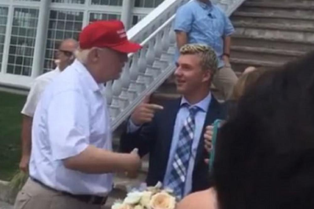 OSLADILO MU SE: Tramp upao na još jedno venčanje i tražio da upozna mladu! (VIDEO)