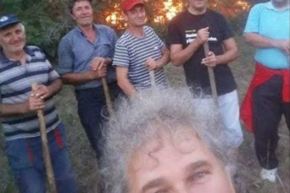 ŠUMA GORI, GRADONAČELNIK PRAVI SELFI: Fotka prvog čoveka Bosilegrada za vreme požara razljutila građane! (FOTO)