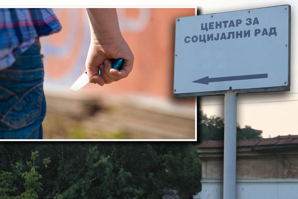 NOVI NAPAD ISPRED CENTRA ZA SOCIJALNI RAD! Potegao nož na radnika obezbeđenja!
