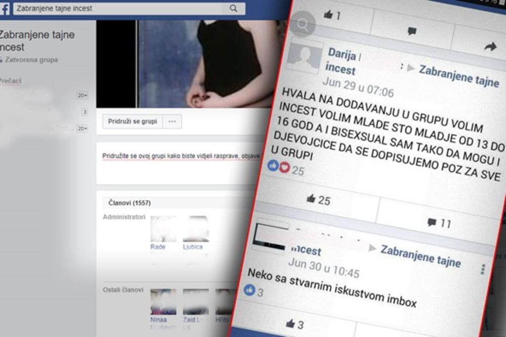 POLUGOLE DEVOJČICE SA BALKANA NUDE SE NA FEJSBUKU: Zavirite u stravične grupe koje promovišu INCEST i PEDOFILIJU!