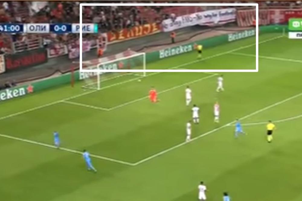 UEFA je od Delija i navijača Olimpijakosa dobila poruku na meču sa Rijekom! (FOTO) (VIDEO)