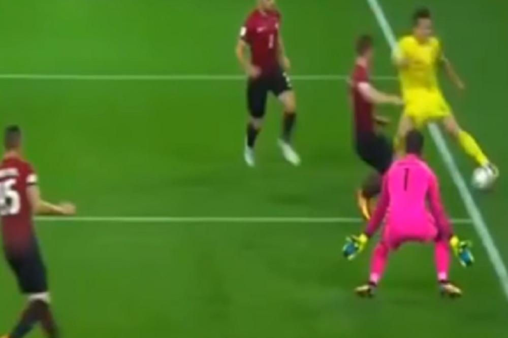Grobare je prošla jeza: Gol aut linija se iskrivila da bi Ukrajinci dali gol za pobedu! (FOTO) (VIDEO)