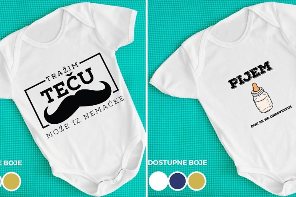 SAMO NAJBOLJE ZA VAŠU BEBU: Kvalitetni i vrlo originalni bebi bodići na velikom popustu!