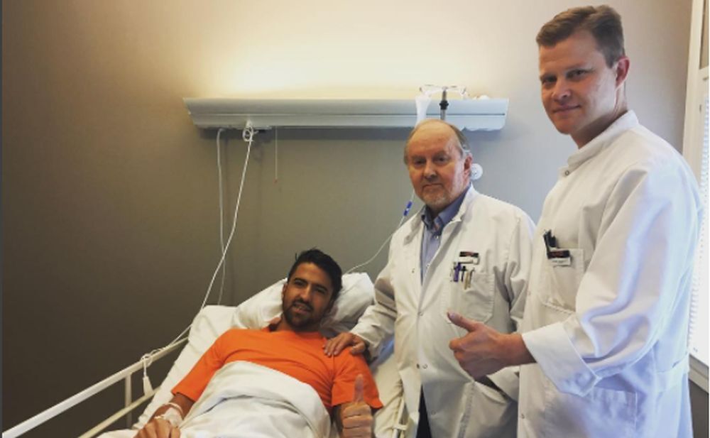 Janko Tipsarević nakon jedne od operacija  