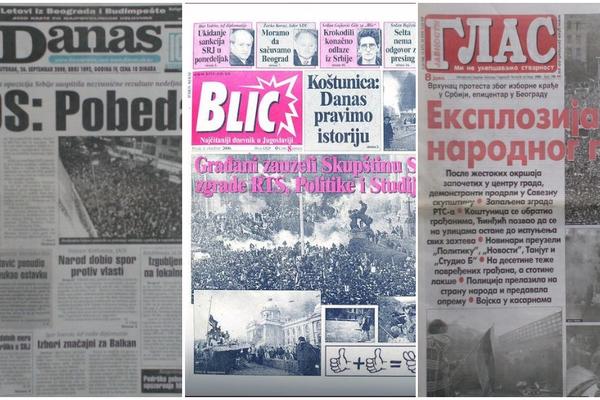 KAKO SU IZGLEDALE NASLOVNE STRANE SRPSKIH MEDIJA TOG 5. OKTOBRA 2000. GODINE? Euforiju je brzo zamenio strah (FOTO)