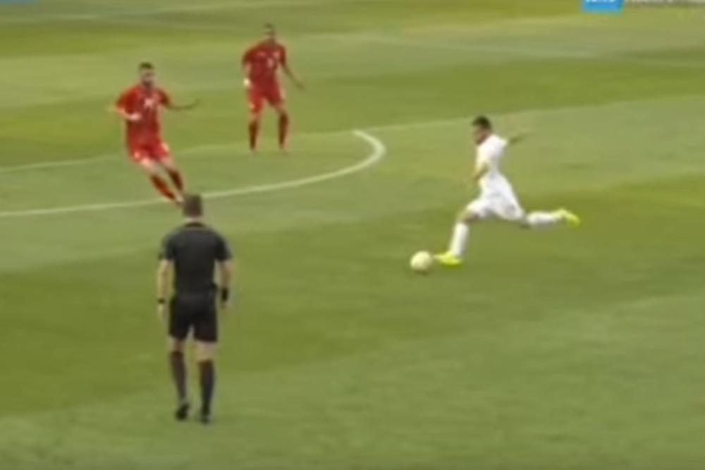 OPALIO DINAMIT IZ LEVICE: I Makedonci su morali da ustanu i aplaudiraju kapitenu Srbije na projektilu kojim ih je probušio! (VIDEO)