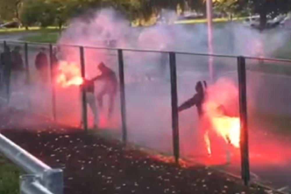 Šta ćemo im mi kada imaju sami sebe! Brutalna tuča hrvatskih navijača, dva huligana pržila bakljama momka koji je ležao na zemlji! (VIDEO)