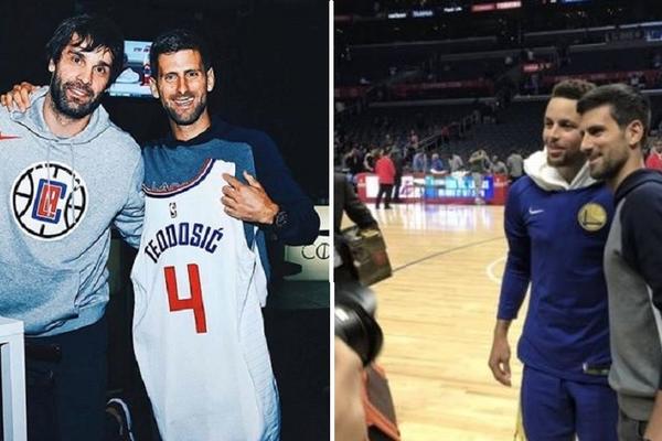 Nole u Teovom dresu ukrao šou u Los Anđelesu! Može Kari da bude najbolji u univerzumu, ali zna se ko je Đokovićev čovek! (FOTO)