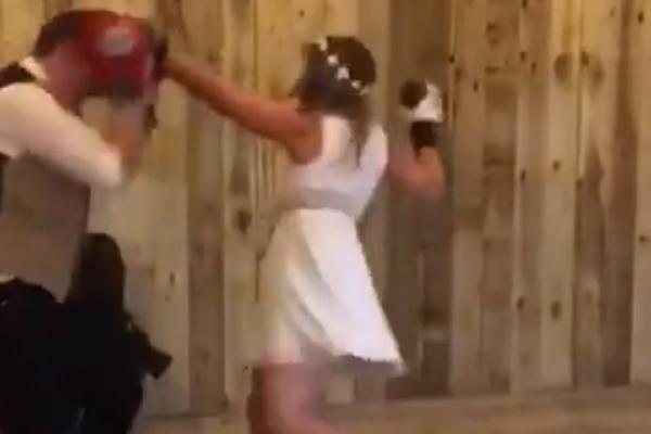 UMESTO PRVOG PLESA, NOKAUT U GLAVU! Mlada i mladoženja su napravili venčanje koje ćete pamtiti! (VIDEO)