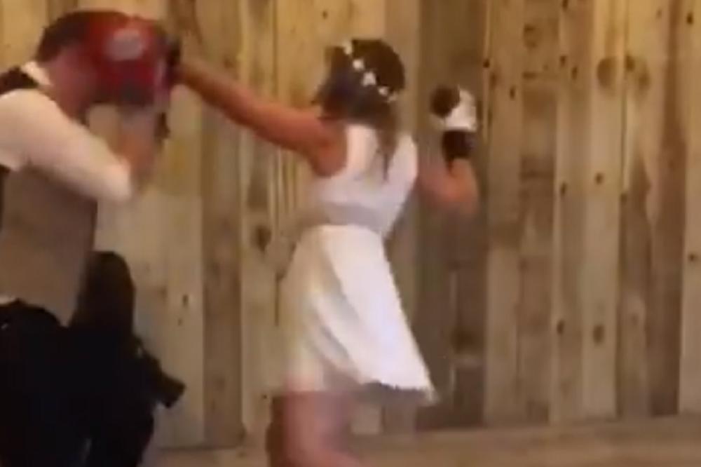 UMESTO PRVOG PLESA, NOKAUT U GLAVU! Mlada i mladoženja su napravili venčanje koje ćete pamtiti! (VIDEO)