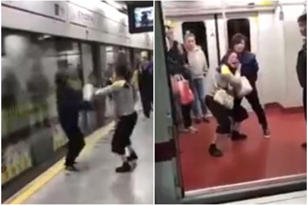 BRUTALNA TUČA NA METRO STANICI: Uhvatila je za kosu i odvukla, žena vrištala na sav glas! (VIDEO)