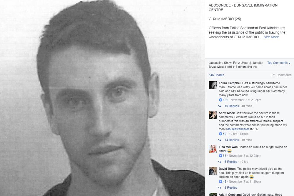 ŽENE POLUDELE ZA SEKSI BEGUNCEM: Škotska policija objavila fotografiju odbeglog migranta, a ovakve komentare nisu očekivali!