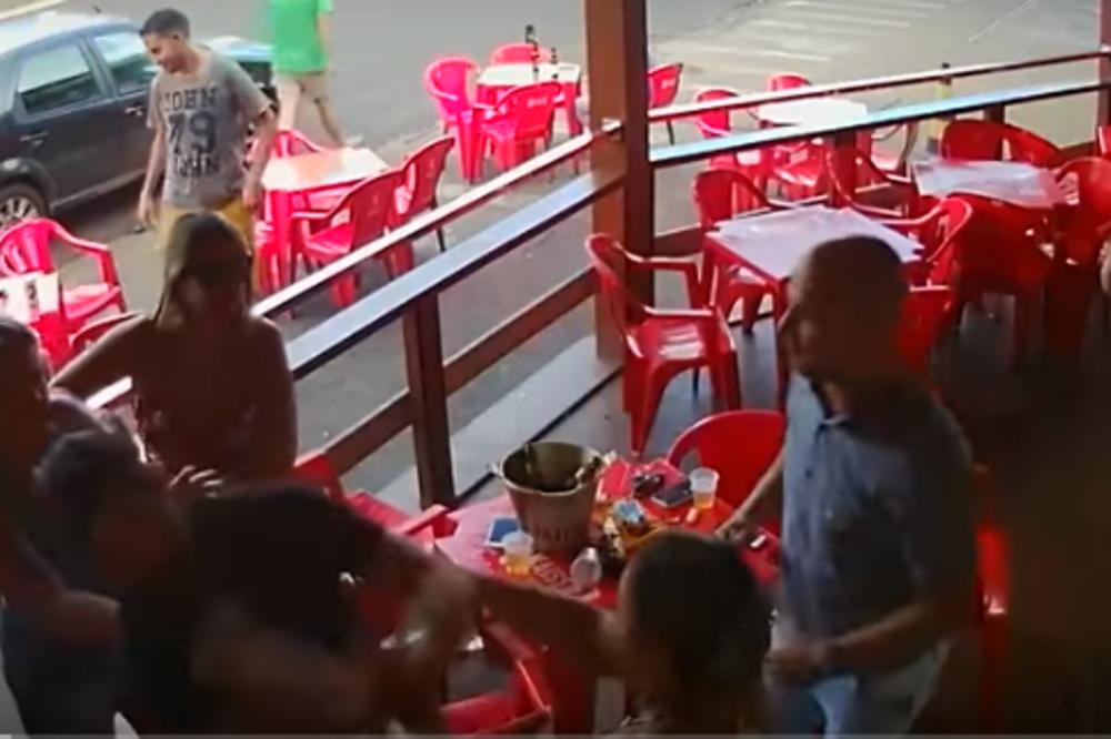 UHVATILA IH NA DELU I NAPRAVILA HAOS: Devojka zatekla mladića sa drugom u kafiću, NIJE GLEDALA GDE UDARA! (VIDEO)