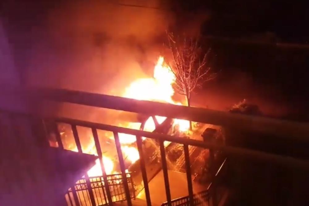 IZGOREO AUTOMOBIL ZAMENIKA NIŠKOG GRADONAČELNIKA! Probudila ga stihija, sumnja na PODMETANJE (VIDEO)