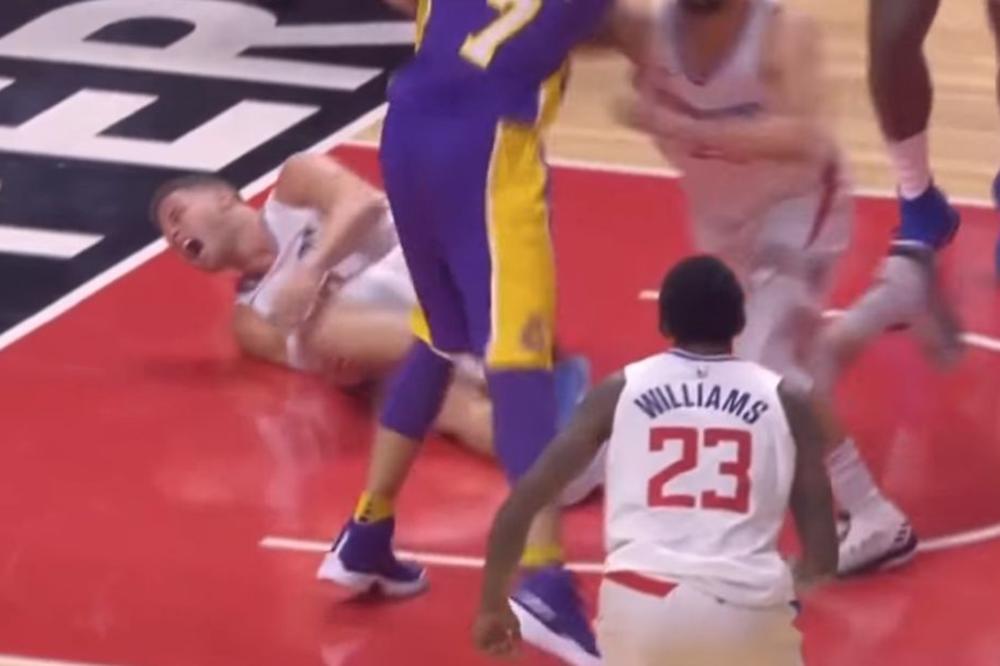 KO JE PROKLEO KLIPERSE?! Grifinu stradalo koleno, pao mu saigrač na njega! Sasušeni Bobi gledao kako Dramond razvaljuje najbolji tim lige! (VIDEO)