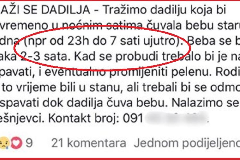OGLAS U HRVATSKOJ KOJI JE DIGAO PRAŠINU: Tražili su dadilju, A SADA IH PROZIVA POLA ZEMLJE! (FOTO)