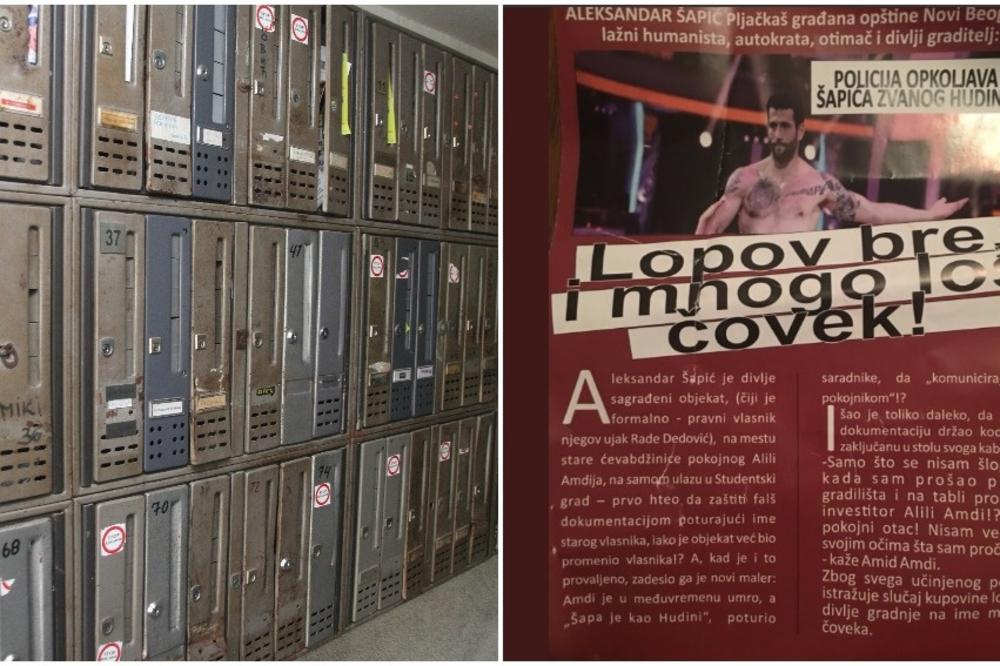 LOPOV BRE I MNOGO LOŠ ČOVEK! BEOGRAĐANI U NEVERICI, u sandučićima zatekli LETKE O ALEKSANDRU ŠAPIĆU!
