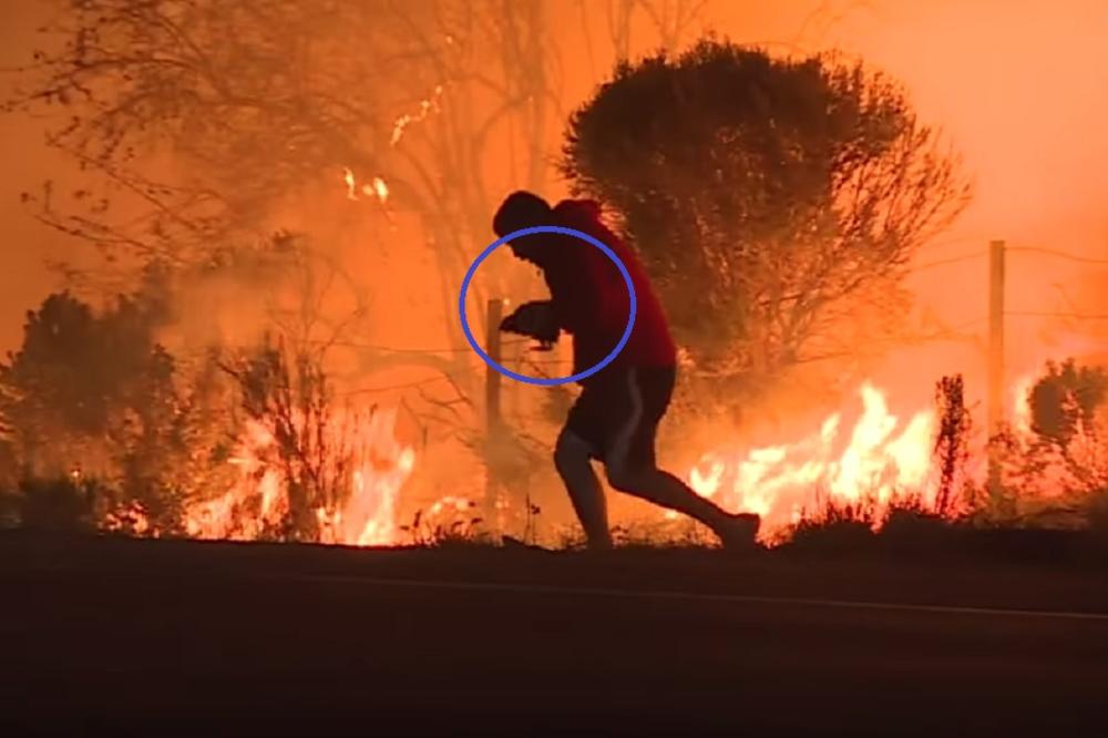 Spasao je zeku iz podivljalog požara, a onda nestao u noći! Niko ne zna ko je on! (VIDEO)