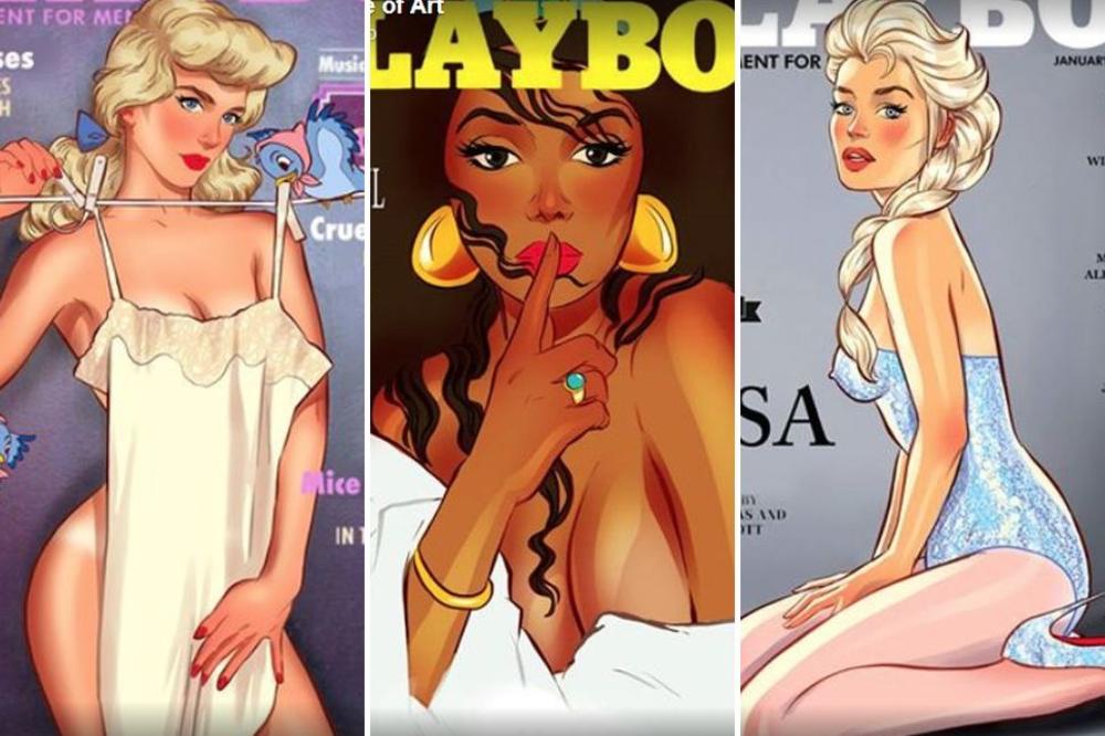 DIZNIJEVE JUNAKINJE NA NASLOVNICI PLAYBOY-a: Vrele, golišave, velikih oblina... Ovaj umetnik baš ima bujnu maštu! (FOTO)