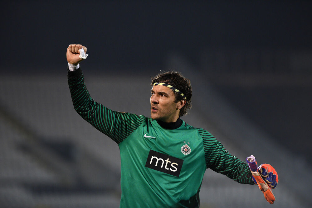 Vladimir Stojković kao golman Partizana