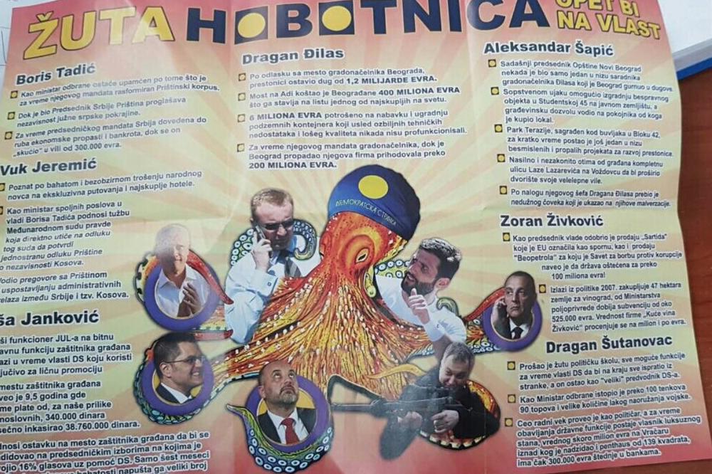 ŽUTA HOBOTNICA KRUŽI ZEMUNOM: Kako je opozicija opljačkala Beograd? (FOTO)