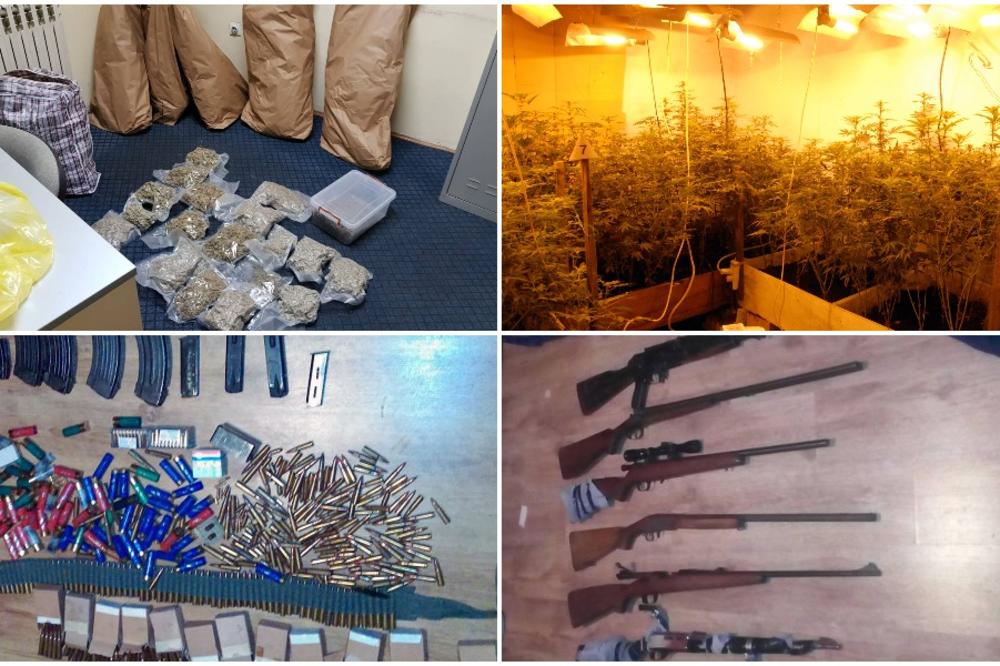 HAPŠENJA ŠIROM SRBIJE: Zaplenjeni kilogrami droge, arsenali oružja, otkrivene i laboratorije za marihuanu! (FOTO)