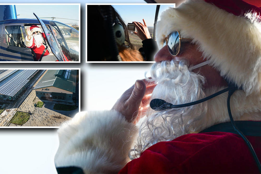 DEDA MRAZ NAS JE HELIKOPTEROM PROVOZAO IZNAD BEOGRADA! Ovo je vožnja koju morate da vidite  (FOTO) (VIDEO)