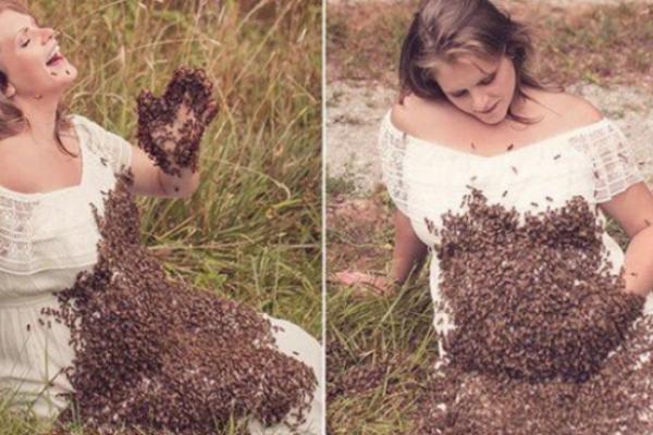 TRUDNICA SE SLIKALA SA PČELAMA NA STOMAKU: Pred sam porođaj, rekli su joj vest koja ju je slomila!