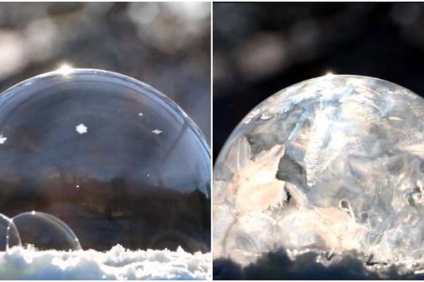 DA LI STE IKAD VIDELI KAKO SE MEHUR OD SAPUNICE MRZNE? Mnogi kažu da je ovo najlepši snimak na svetu! (VIDEO)
