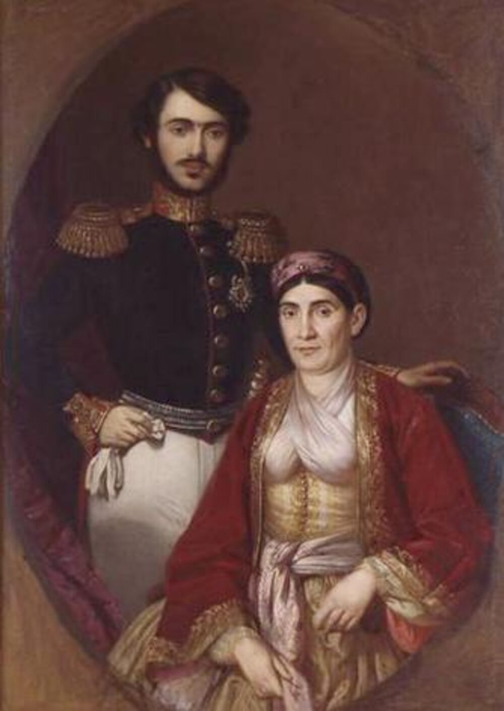 Knez Milan Obrenović i njegova majka kneginja Ljubica