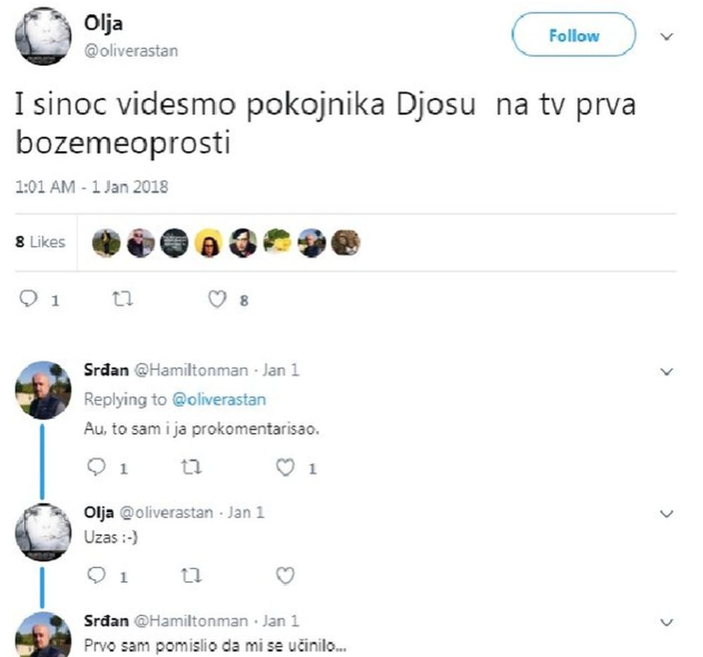 Pokojni Bogoljub Mitić Đoša u emisiji 'Grandovo novogodišnje veselje