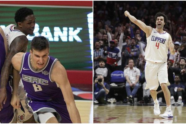 TEODOSIĆ JAKO DO POBEDE SA KLIPERSIMA, BOGDAN SOLIDAN U PORAZU KINGSA: Srbi najviše asistirali, ali su i pogađali (VIDEO)