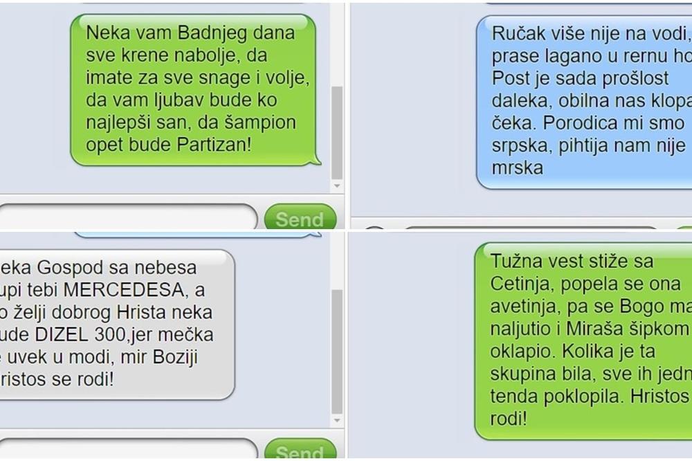 TUŽNA VEST SA CETINJA, POPELA SE ONA AVETINJA, PA SE BOGO MALO NALJUTIO! Ovo su HIT BOŽIĆNE SMS PORUKE koje Srbi obožavaju! (FOTO)