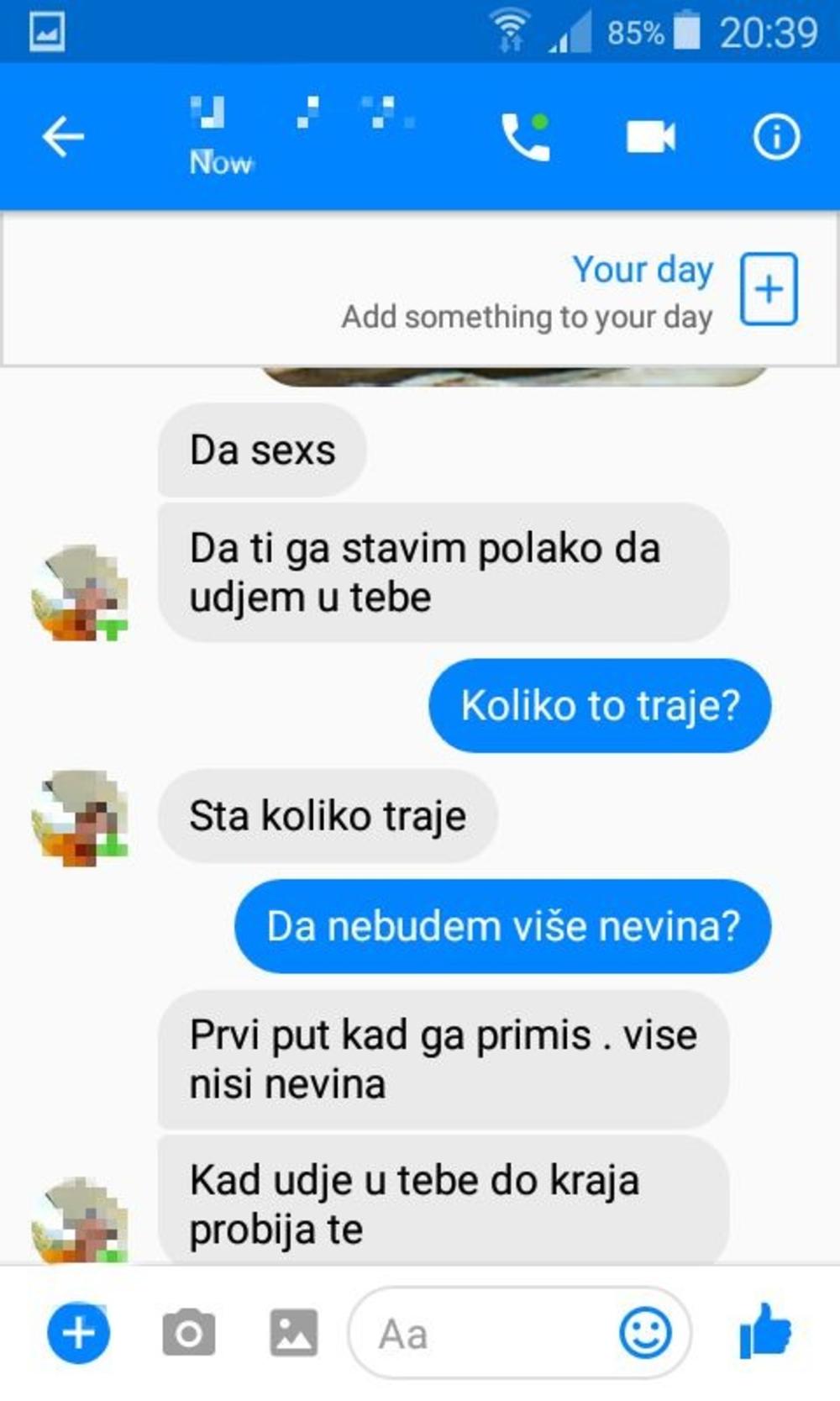 PEDOFIL ŠALJE EKSPLICITNE PORUKE