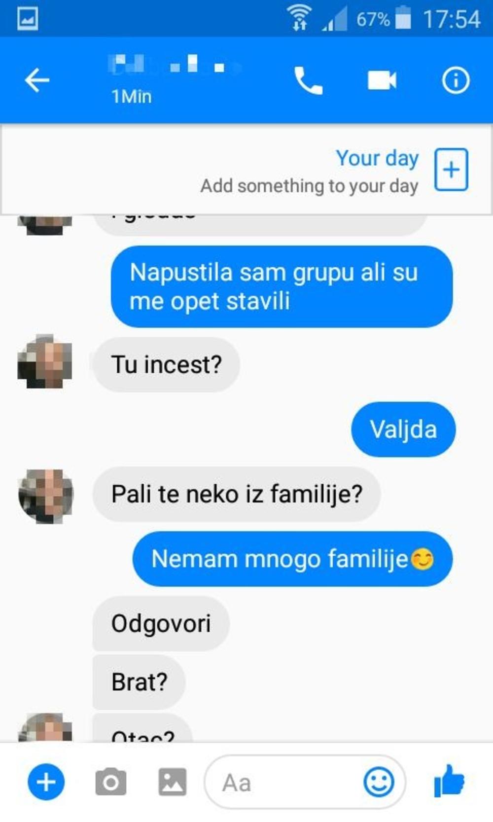 PEDOFIL ŠALJE PORUKE MALOLETNICI