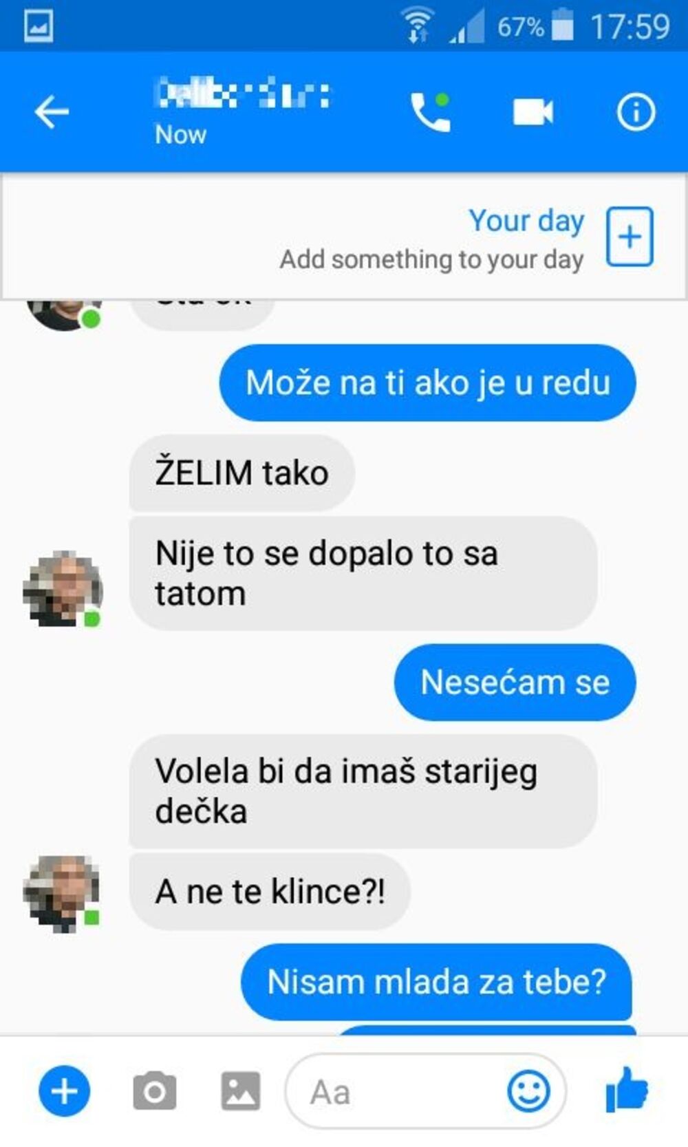 PEDOFIL ŠALJE PORUKE MALOLETNICI