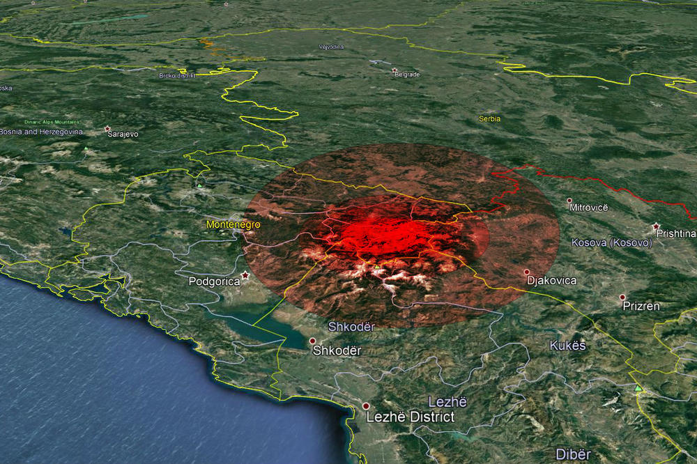 ZEMLJOTRES U CRNOJ GORI: Jačina 5,3 stepena, TRESLA SE I SRBIJA!