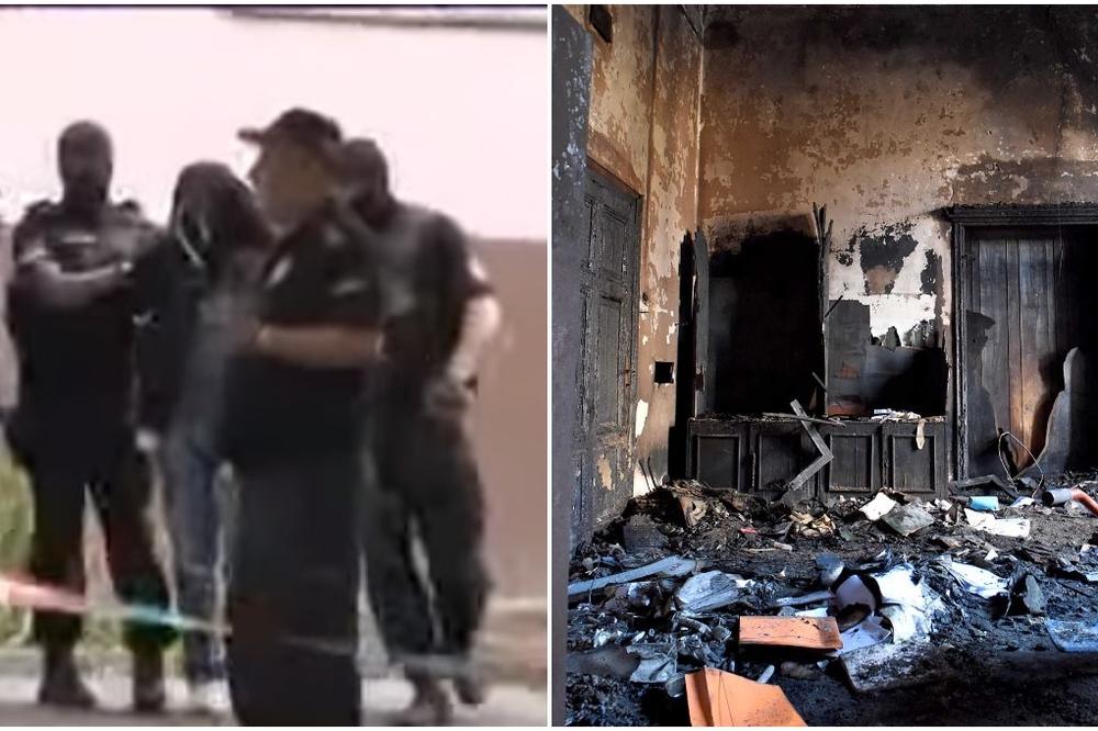NAPRAVIO LOMAČU U ZBORNICI, PA ZAPALIO SRPSKO NACIONALNO BLAGO! Piroman iz Kragujevca ranije pretio bombama! (FOTO)