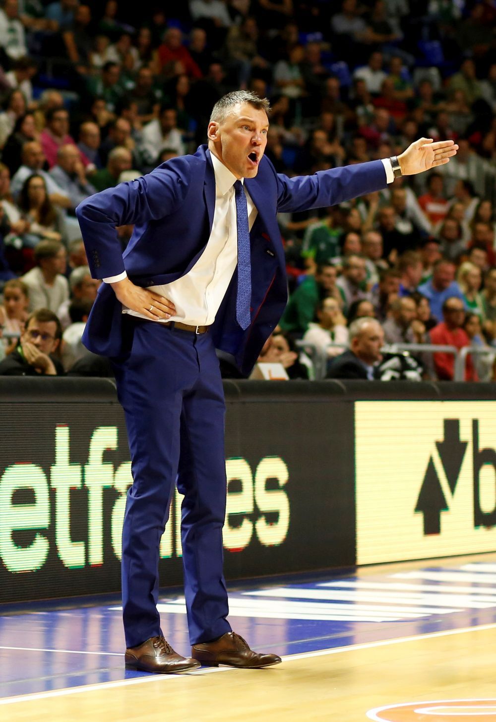 Šarunas Jasikevičijus na meču Evrolige