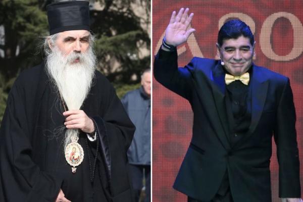 MARADONA CELIVAO IKONU BOGORODICE NA IRINEJEVIM GRUDIMA: Ukipio se kad je video srpskog vladiku u liftu!