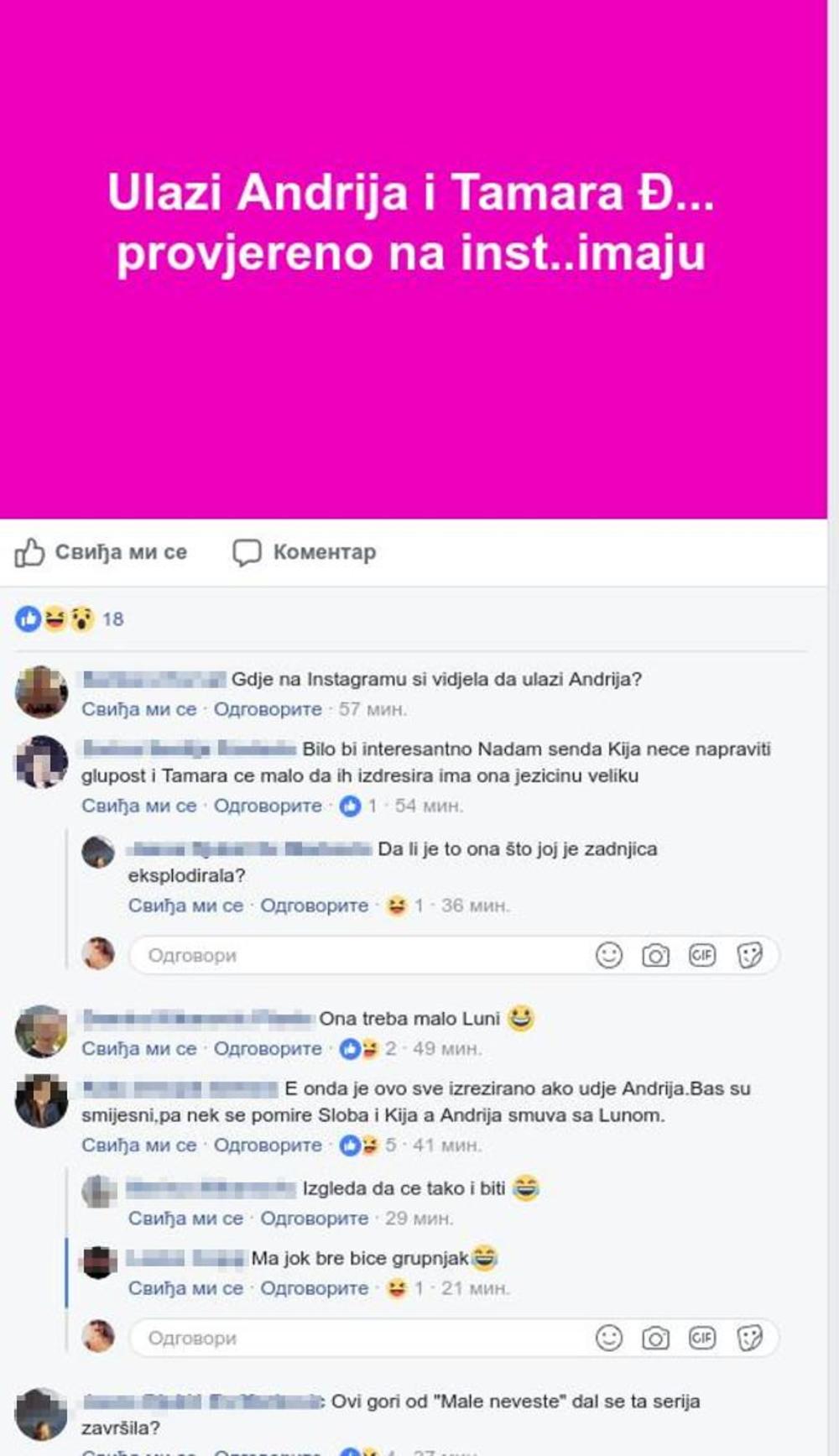 Društvene mreže su preplavljene komentarima o Tamarinom ulasku u Zadrugu